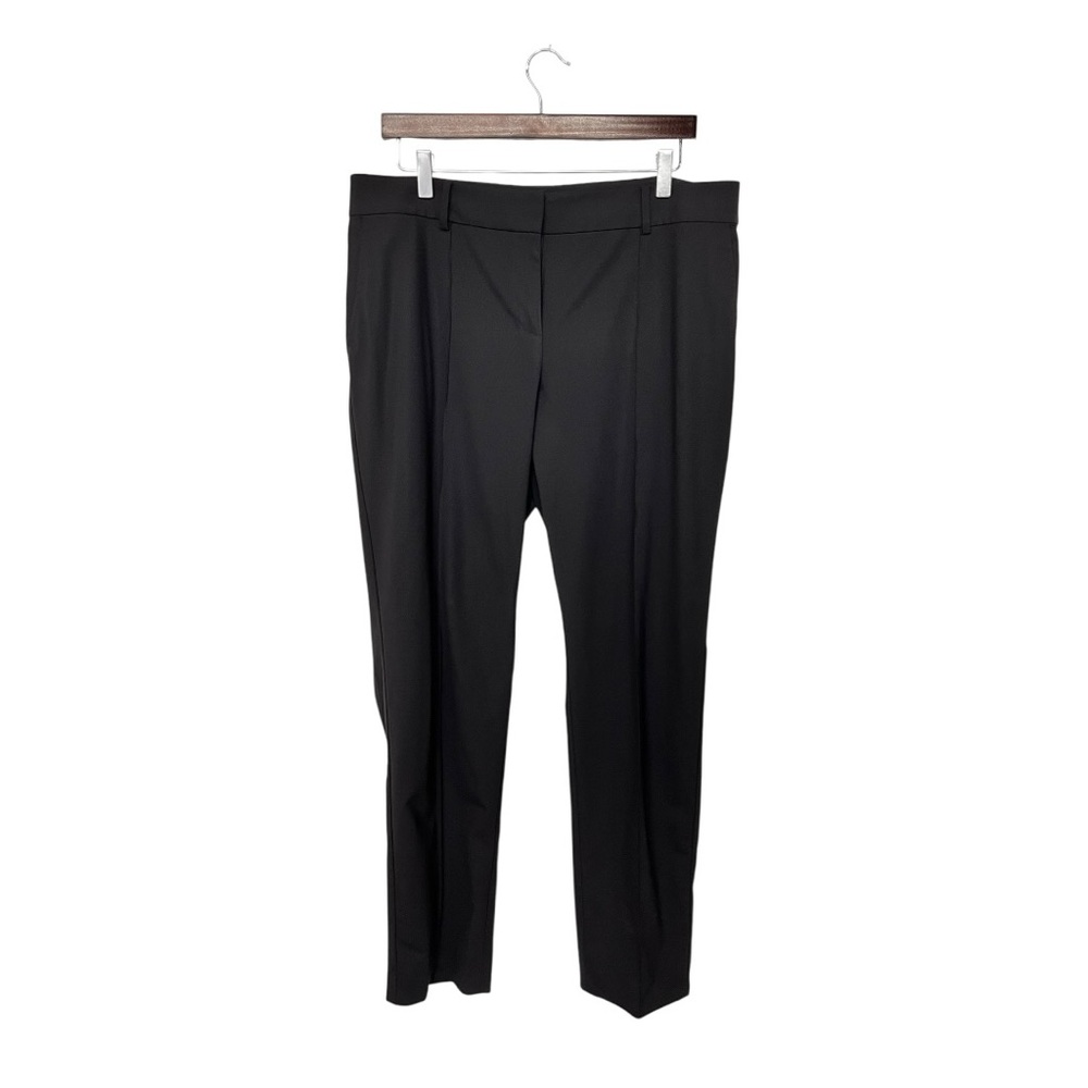 St. John | Single Pleat Dress Pants Womens Solid Black‎ Ankle Trousers 12